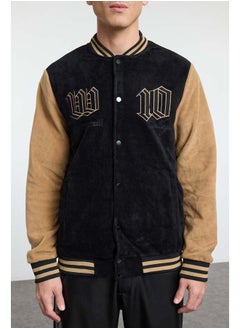 trendyol Camel Slim Fit Color Block Detailed Fleece Winter Jacket Coat TMNAW25MO00047  - Image 3