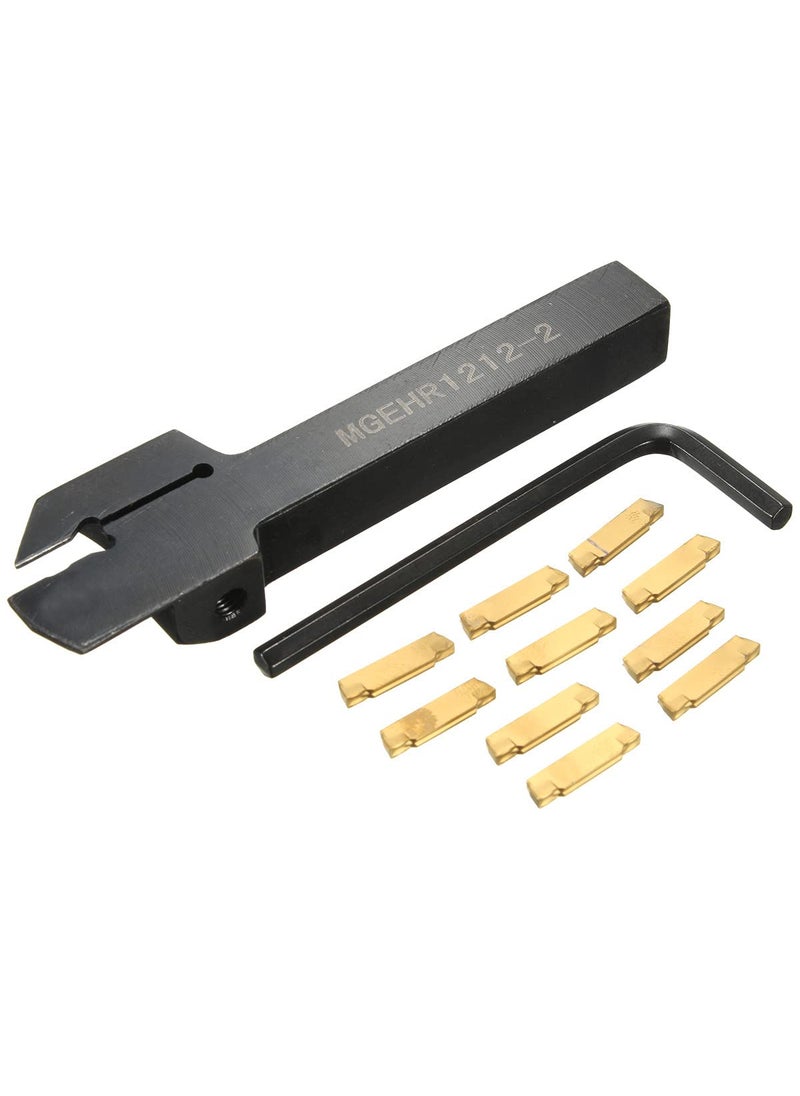 Mengshen Mengshen CNC Lathe Turning Tool Holder MGEHR12122 12 x 100mm Boring Bar 10pcs MGMN200G Carbide Insert High Hardness Cutter DZ10  - Image 1