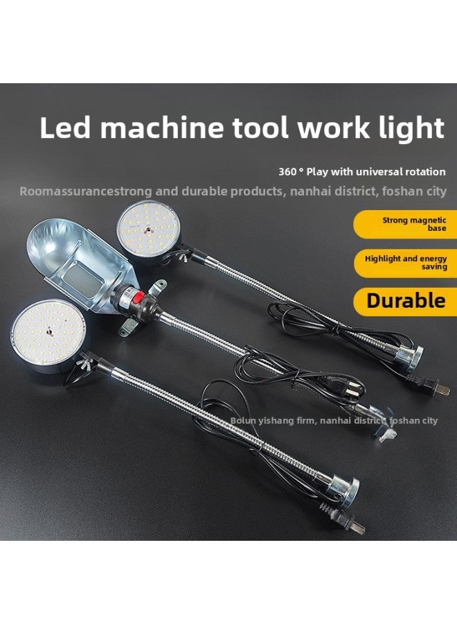 Led Machine Tool Work Lamp Strong Magnetic Seat Magnet Lighting Lamp Punch Lathe Machine Equipment Industrial Table Lamp 220v24v-Power:36 Lamp Beads  - Image 1