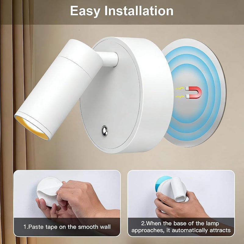 Spotlight Indoor, Wireless Operated with Remote,Uplight Indoor Down Light for Picture on Wall, Plant Spotlight Dimmable Timer, Mini Ceiling Lights Painting for Trees Plant,Type C Charging - Image 4