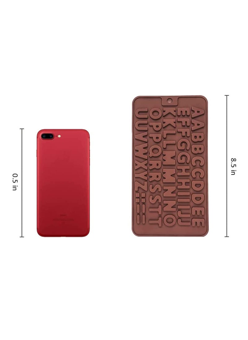 Generic - Chocolate Mold Letter and Number Silicone Candy Molds Happy Birthday Cake Decorating Symbols Shapes, Number Molds For Baking, Mini Chocolate Letter Mold Easy To Clean Silicone Letter Molds - Image 1