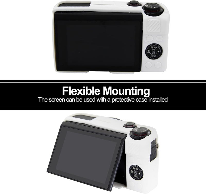 Easy Hood G7X2 Case, Camera Case for Canon G7 X Mark II, Soft Silicone Protective Cover with Removable Lens Cover for Powershot G7X Mark II DSLR Camera White uncovered Market need oriented construction - Image 5
