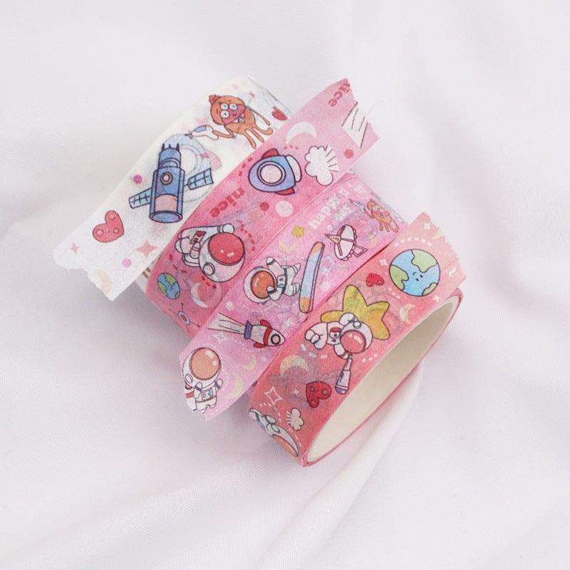 Cartoon And Paper Tape Set Gift Box Hand Account Stickers Color Stationery Tape Decorative Material Stickers Manufacturers - Image 4