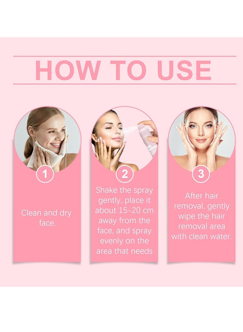 بخاخ تحديد الشعر لحلاقة شعر الوجه بالديرما بلانينج، بخاخ تحديد الشعر للوجه والجسم، مسحوق بخاخ وجه أبيض للديرما بلانينج، عبوة من قطعة واحدة - Image 5