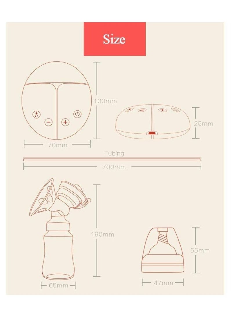 مريحة مزدوجة الكهربائية زجاجة الحليب مصاصة ( أبيض ) - Image 4