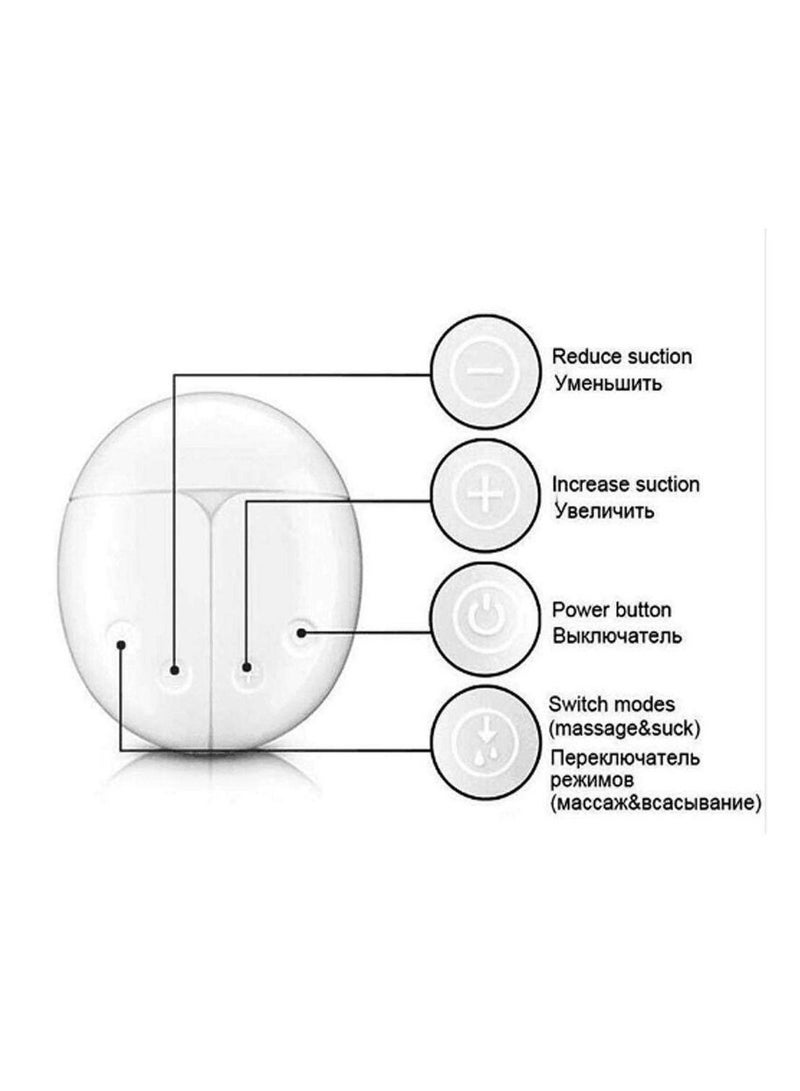 مريحة مزدوجة الكهربائية زجاجة الحليب مصاصة ( أبيض ) - Image 3