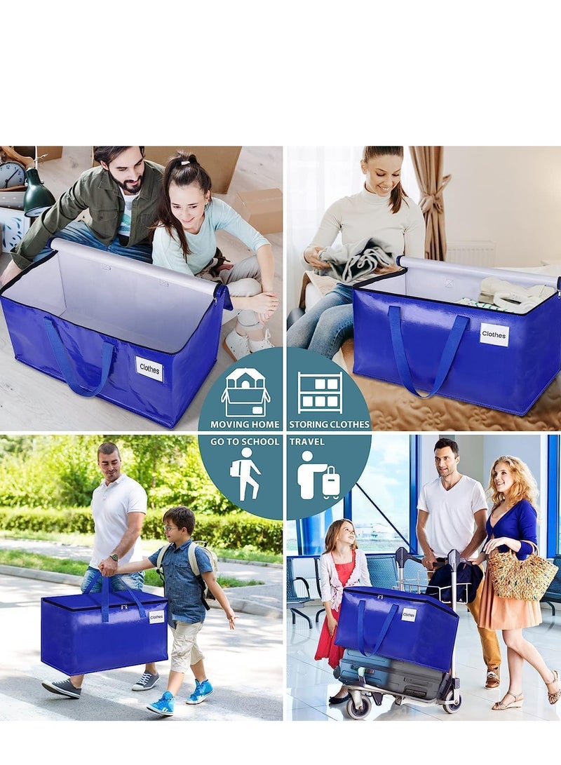 TRASSLE Collapsible Moving Bags - Heavy Duty Extra Large Moving Bags with Zippers and Handles, Space Saving Packing Totes for Moving Supplies Storage,Fold Flat, Alternative to Box and Bin  - Image 3