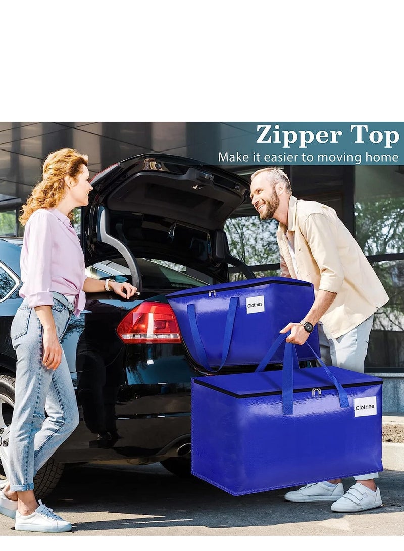 TRASSLE Collapsible Moving Bags - Heavy Duty Extra Large Moving Bags with Zippers and Handles, Space Saving Packing Totes for Moving Supplies Storage,Fold Flat, Alternative to Box and Bin  - Image 4