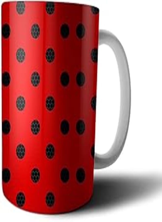 OR Lady Bug Printed Ceramic Mug - Black and Red