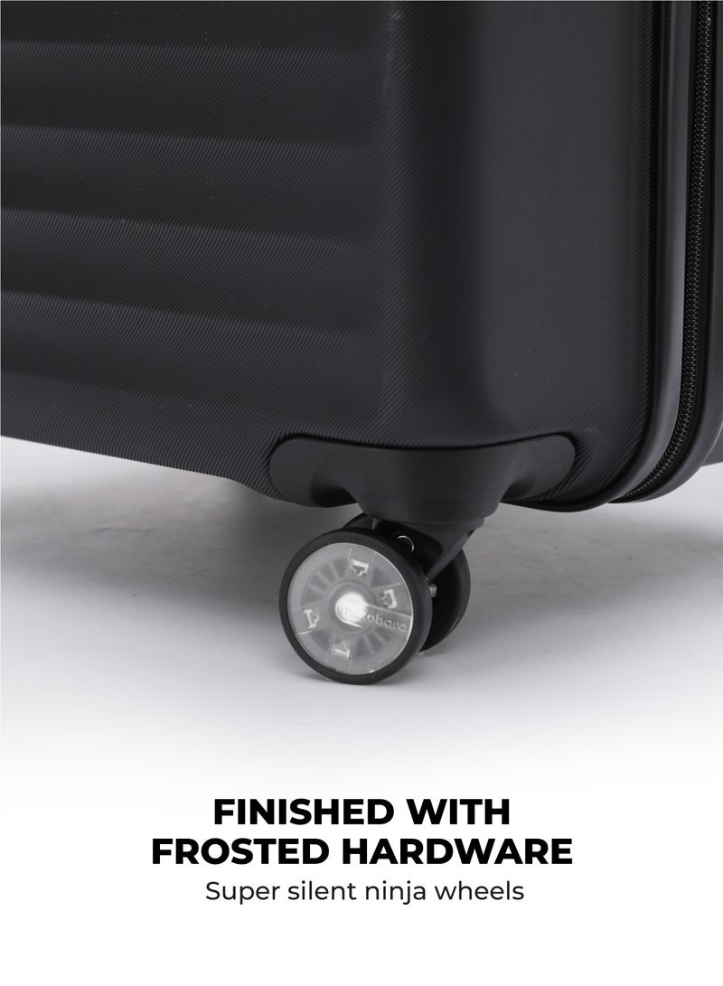 Mokobara The Aisle Trunk Cabin Luggage - Durable Polycarbonate Material | Money Moves, Black - Image 3