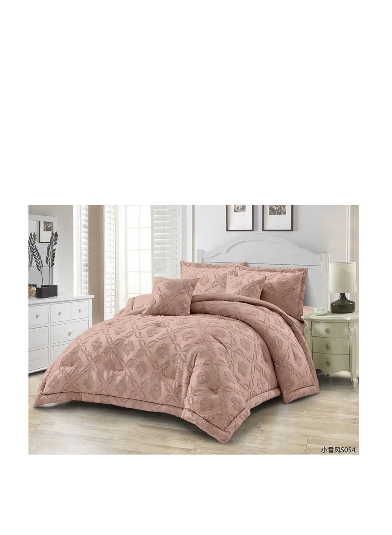 comforter set All Season Bedding King Size-Ultra Soft 100% Microfiber Polyester-Striped ComforterS ets included 1 fixed duvet 1 fitted sheet 4 pillow cover