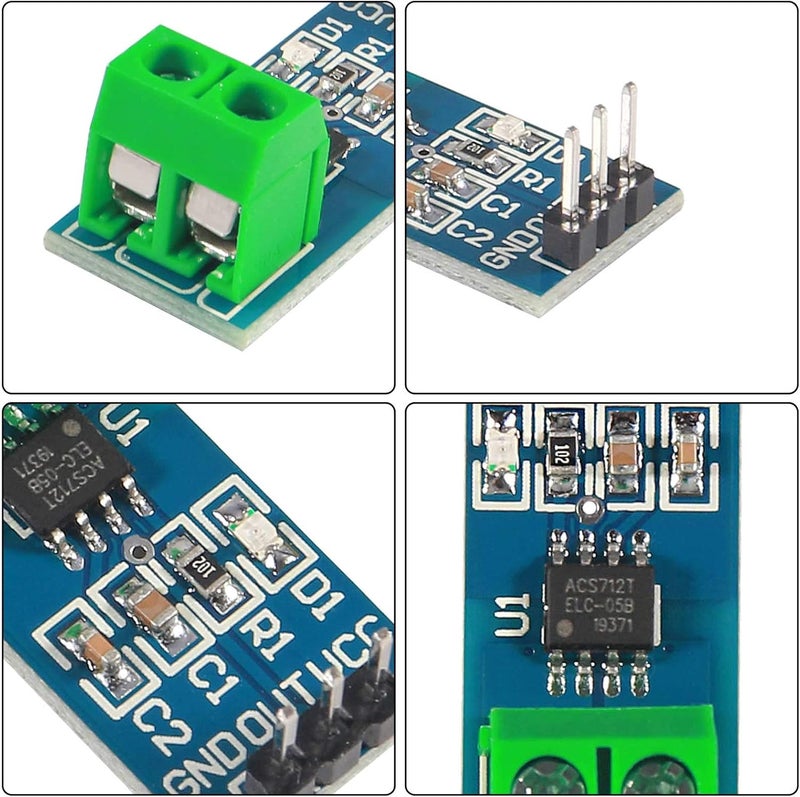 Atnsinc 3PCS 5A Range Current Sensor ACS712 Module AC/DC for Arduino (5A) - Image 3