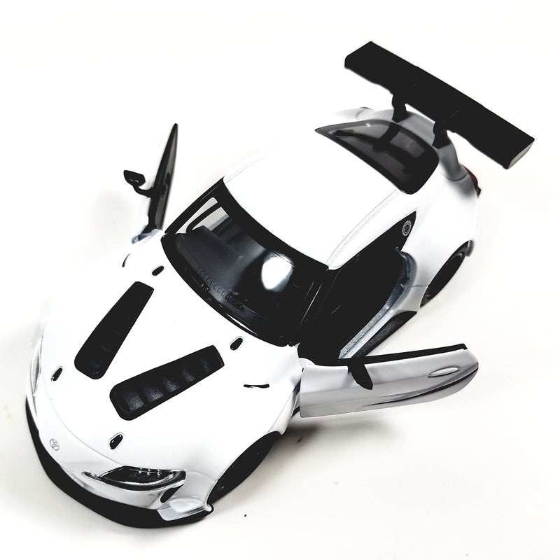 KiNSMART Toyota GR Supra Concept Racing Edition 1/36 Scale Diecast Race Car (White) - Image 3