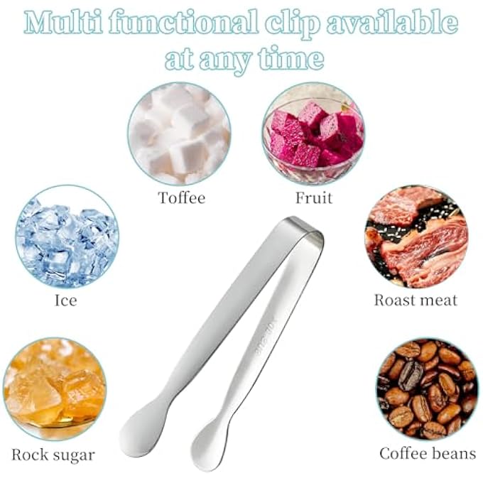 nalaina 4Pack Stainless Steel Sugar Tongs Ice Tongs Mini Kitchen Tongs For Coffee Bar Tea Party Appetizers Durable Rust Resistant 11Cm - Image 5