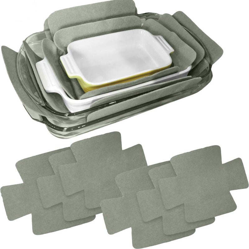 Evelots Bakeware/Cookware Scratch Protectors-Pots/Pan/Dish Dividers -Set of 6 - Two Large Sizes-Extra Thick Felt - Prevent Chips and Cracks When Stacking - Image 1