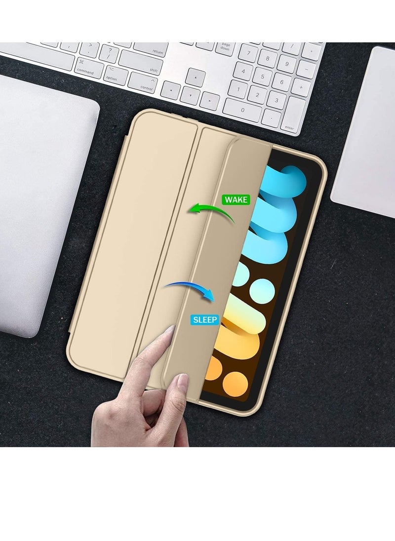 ELTRAZONE NEW Smart Case with Pencil Holder for iPad Mini 6 - Trifold Stand, Soft TPU Back, Auto Wake/Sleep, Dust Proof, Anti-Fingerprint, Heavy Duty Protection – iPad Mini 6 Case - Image 4