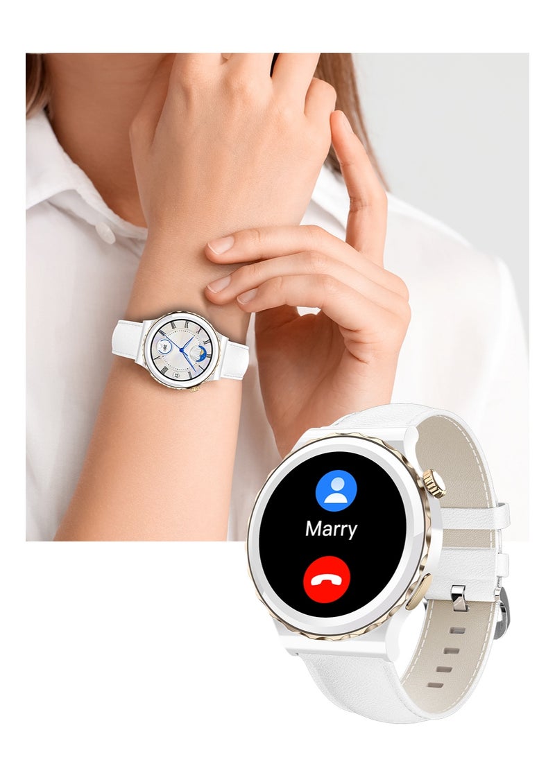 رولستيمي ساعة ذكية للرجال / النساء تعمل بالبلوتوث وظيفة الاتصال 1.32 بوصة تعمل باللمس بملء الشاشة ، ومراقبة النوم ، وإخطار الرسائل، وأنماط تمرين متعددة للاختيار من بينها ، وسوار ذكي - Image 4