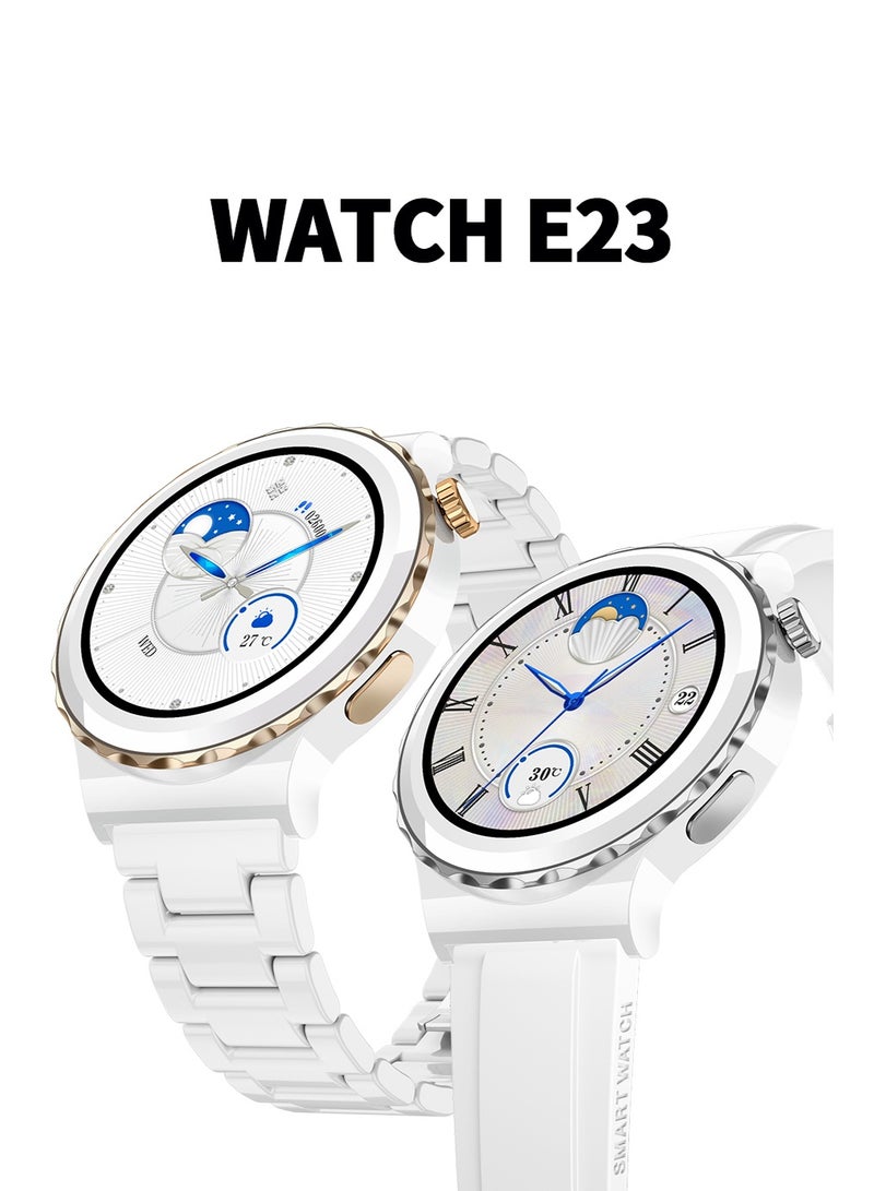 رولستيمي ساعة ذكية للرجال / النساء تعمل بالبلوتوث وظيفة الاتصال 1.32 بوصة تعمل باللمس بملء الشاشة ، ومراقبة النوم ، وإخطار الرسائل، وأنماط تمرين متعددة للاختيار من بينها ، وسوار ذكي - Image 2