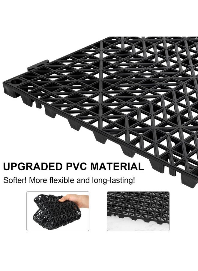 Garage Floor Tiles, 12 Pack Rubber Drainage Mat Interlocking Shower Floor Tiles Shed Basement Flooring (Black) - pzsku/ZD3251D9C790FF08F79BEZ/45/_/1740982890/a0d4cc1e-993d-435f-af03-08021dacca16