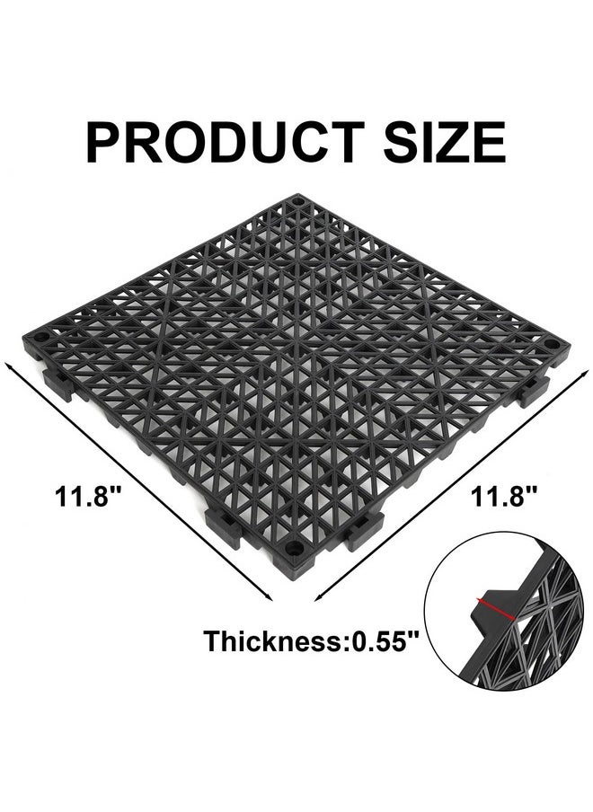 Garage Floor Tiles, 12 Pack Rubber Drainage Mat Interlocking Shower Floor Tiles Shed Basement Flooring (Black) - pzsku/ZD3251D9C790FF08F79BEZ/45/_/1740982891/ad528d41-655c-4278-a2af-0fb0e2a78e71