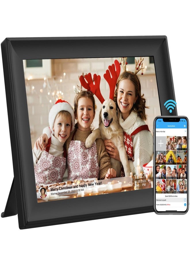 إطار صور رقمي واي فاي بسعة 32 جيجابايت وشاشة لمس IPS عالية الدقة 1280×800، يدعم إرسال الصور والفيديوهات عبر التطبيق أو البريد الإلكتروني، يدعم توسيع سعة التخزين عبر ذاكرة USB/بطاقة SD، دوران تلقائي، قابل للتعليق على الحائط - Image 1