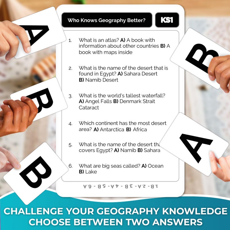 QUOKKA Who Knows Better? - Geography - Family Card Trivia Game | Fun Learning & Educational Questions for Families | Suitable for Boys & Girls - Image 3