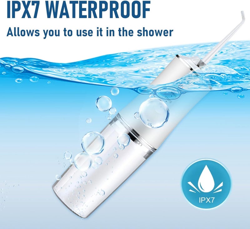 houscly General standard crafted Electric Water Flosser Cordless for Teeth 3 Modes 4 Jet Tips Cleaning and Flossing Water Dental Portable Floss Irrigator Oral Water Flossed Rechargeable Tonsil Stone Travel Adults Compact trendy practical build - Image 5