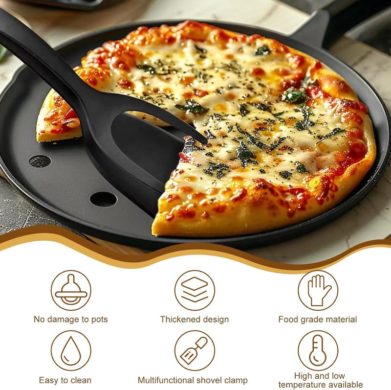 hotut Egg Flipper Spatula, 2 in 1 Grip and Flip Egg Spatula Tongs, Tongs Grip and Flip Fried Egg Turners Cooking Tool, Pancake Fish French Toast Omelet Making Home Kitchen Cooking Tools (Black) - Image 3