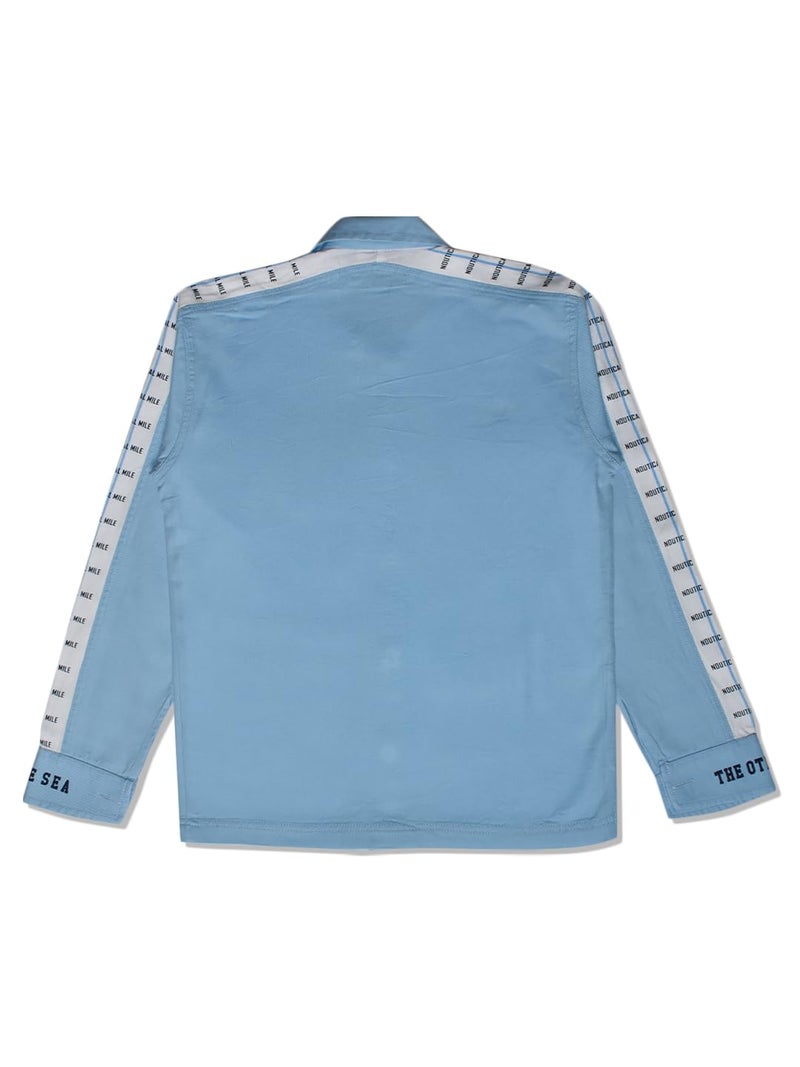 CHARCHIT Boys Casual Shirt with T-Shirt SkyBlue - Image 3