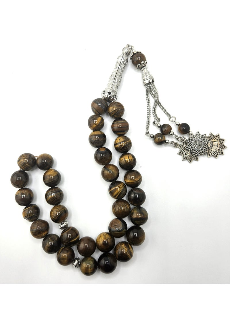 Distinctive rosary made of tiger's eye stone - Image 2