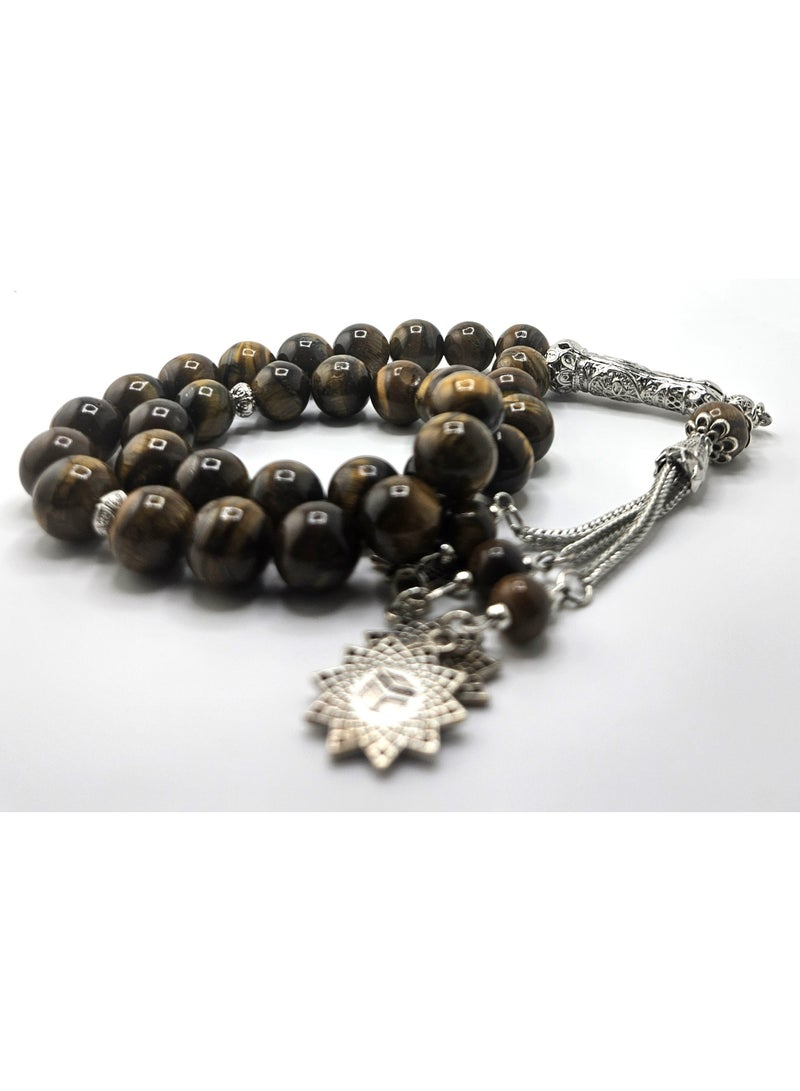 Distinctive rosary made of tiger's eye stone - Image 1