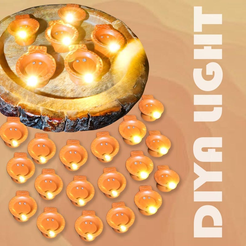 PulGos Water Sensor Diya for Home Decoration 24 Pcs Electric Flameless Smokeless LED Diya Lights Candle for Home Decor Diwali Festivals DecorationChristmasNew Year Festival - Image 5