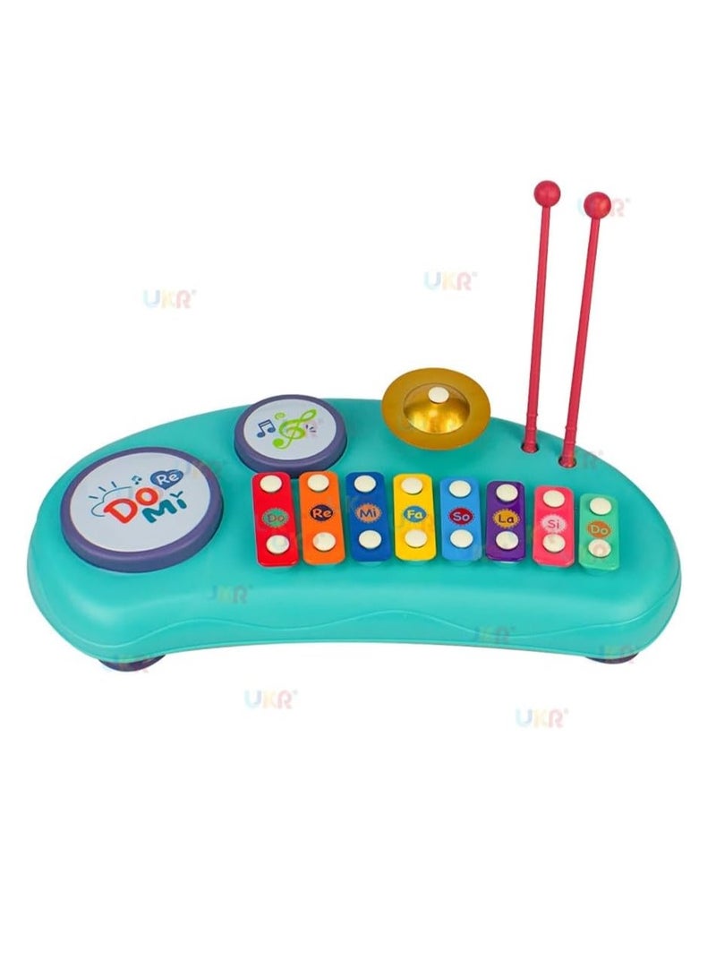 UKR 8 Note Xylophone Toy | Interactive Sound Drum Musical Instrument for Toddlers | Fun Learning Toy (Blue) - Image 2