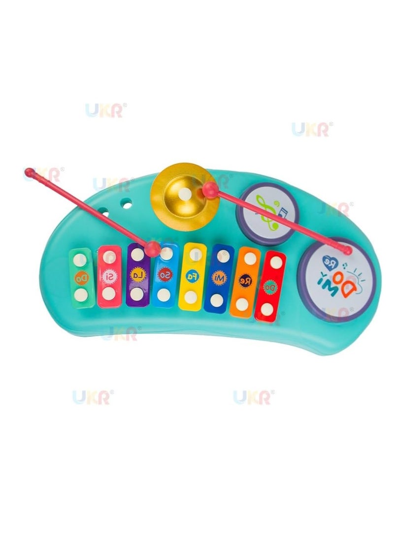 UKR 8 Note Xylophone Toy | Interactive Sound Drum Musical Instrument for Toddlers | Fun Learning Toy (Blue) - Image 4