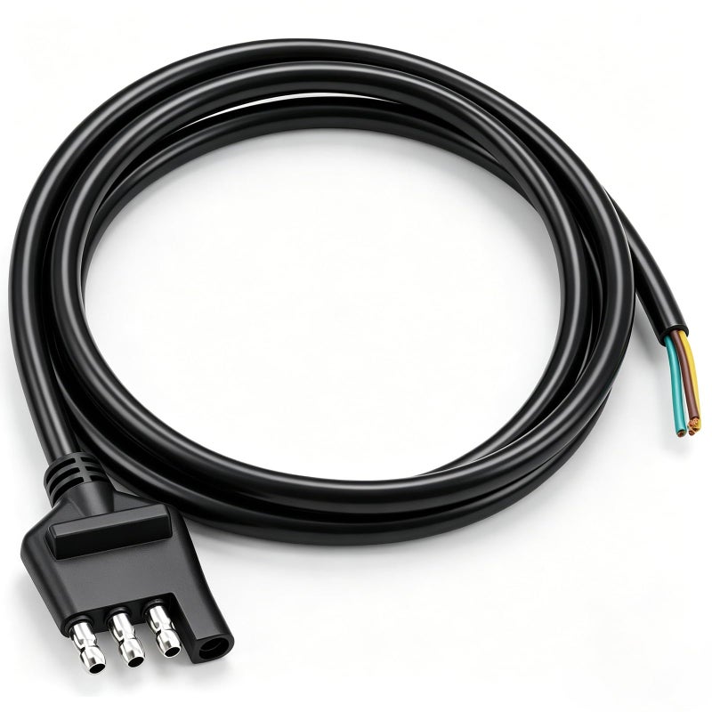 Ruibapa 4Way Trailer Wiring Harness 5 Ft 15m 4Pin Flat Trailer Wire Extension Connector Pure Copper - Image 3