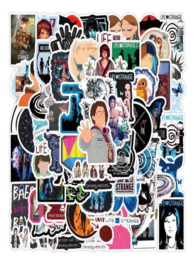 BLCAFEE 65pcs Life is Strange Stickers，Graffiti Waterproof Vinyl for Birthday Party Supplies Decoration Favors for Water Bottles Laptop Suitcase Scrapbooking Choice - Image 2