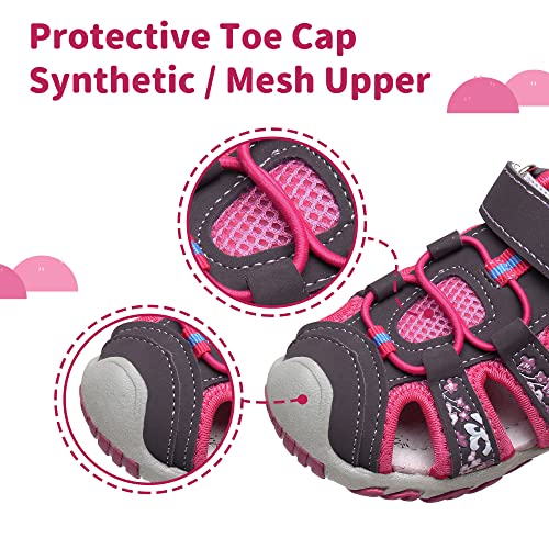 Apakowa Kid's Girl's Soft Sole Close Toe Sport Beach Sandals (Toddler/Little Kid) - Image 2