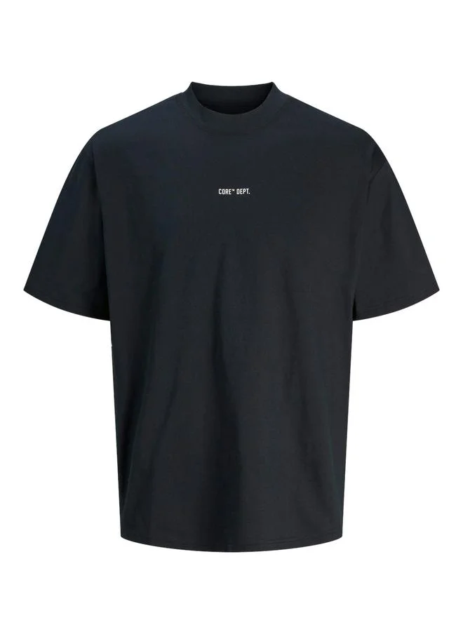 جاك اند جونز Back Slogan Print Crew Neck T-Shirt