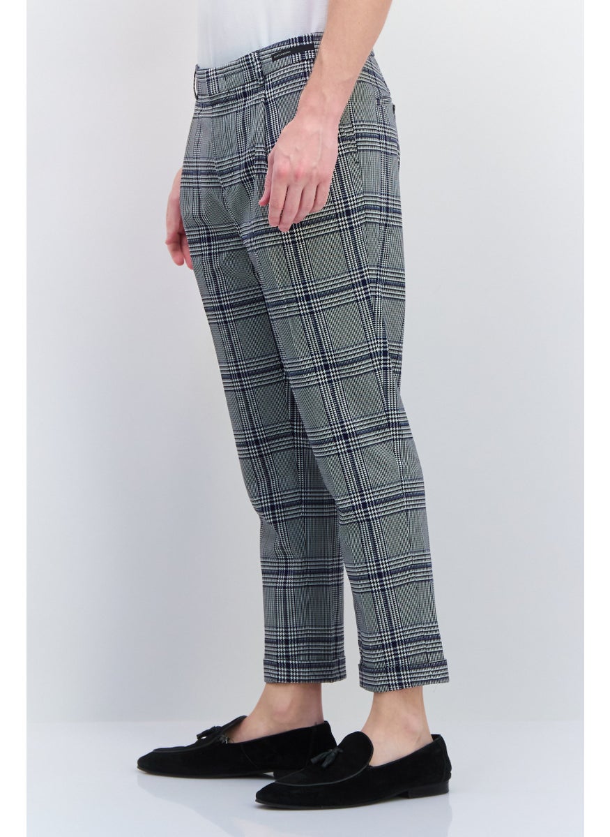 Scotch & Soda - Men Slim Fit Striped Blake Dress Pants, Black - Image 1