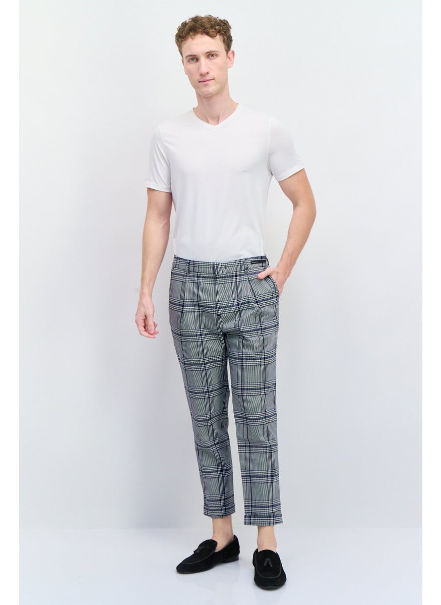 Scotch & Soda - Men Slim Fit Striped Blake Dress Pants, Black - Image 1