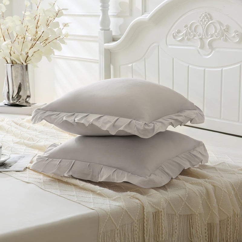 Merryword غطاء وسادة بلون بني، مقاس 18×18 بوصة، مجموعة من 2 قطع - Image 5