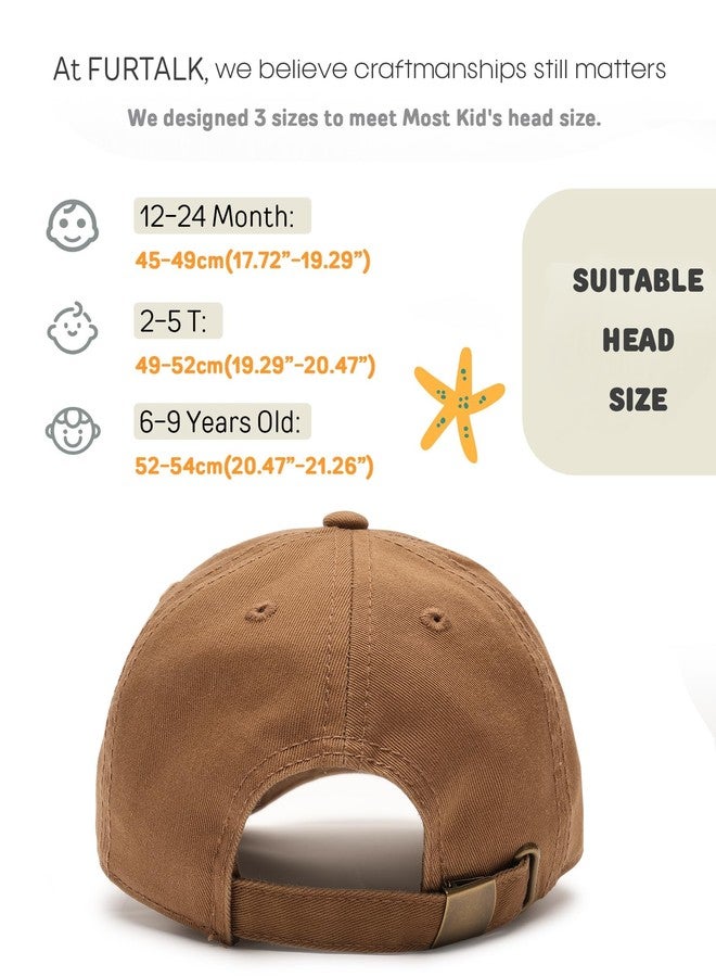 FURTALK Kids Toddler Baseball Hat Boys Girls Adjustable UPF50+ Washed Cotton Baseball Cap - Image 4