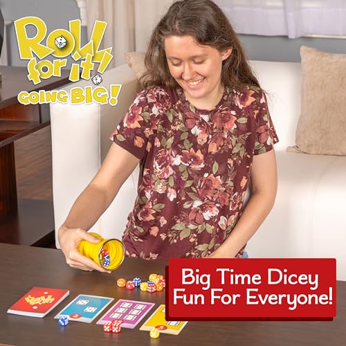 Calliope Games Roll for It Going Big FastPlaying Family Dice Game with Big Oversized Cards and Dice Retirement Party Games Fun Family Games for Travel Parties and Game Night Red Edition - Image 5