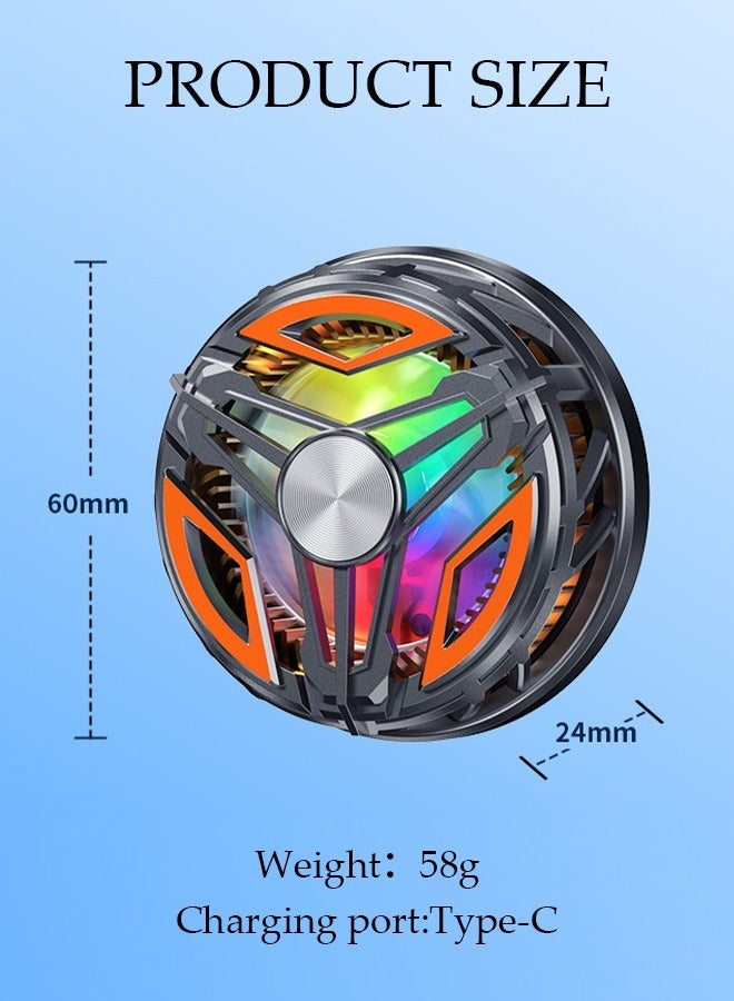 DUNISO Magnetic Semi-Conductor Cooling Chip for Live Streaming and Gaming, Fast Phone Cooling Fan with RGB Lights and Universal Clamp, Fit All Types of iPhone Android Smartphones - Image 4