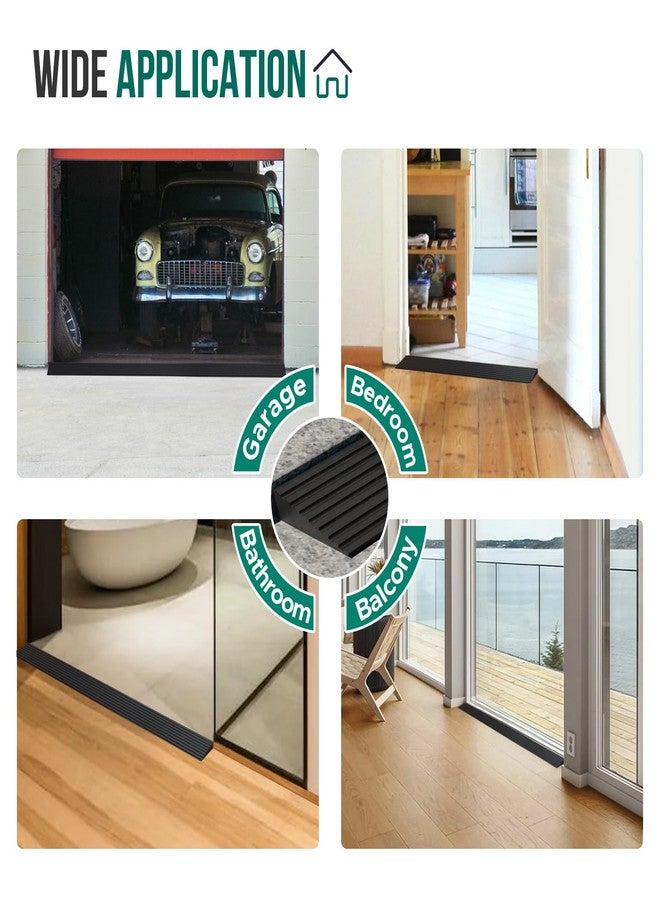 Boiarc Threshold Ramps for Doorways Self-Adhesive Rubber Ramps for Door Threshold Rubber Door Threshold Ramp for Wheelchair for Doorways, Curb, Power Scooters, Bathroom (Black, 5/8'' Rise-6.6Ft Long) - Image 4