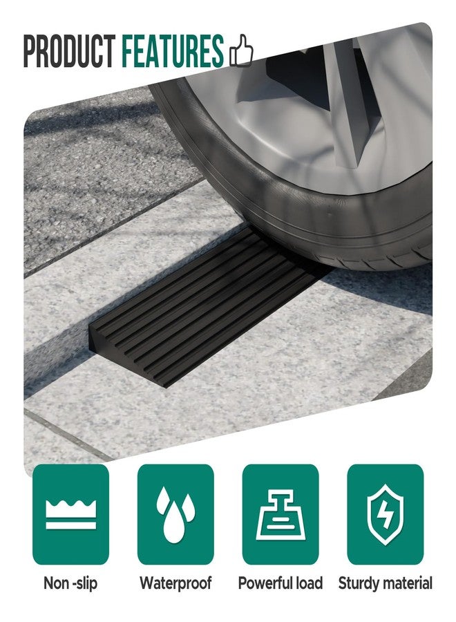 Boiarc Threshold Ramps for Doorways Self-Adhesive Rubber Ramps for Door Threshold Rubber Door Threshold Ramp for Wheelchair for Doorways, Curb, Power Scooters, Bathroom (Black, 5/8'' Rise-6.6Ft Long) - Image 5