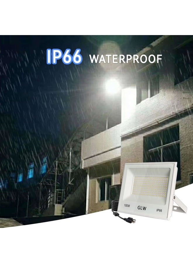 GLW 150W LED Flood Lights Outdoor 2 Pack,13000LM Super Bright Security Light, IP66 Waterproof Outdoor Floodlight,6500K Daylight White Exterior Spot Lights for Yard,Backyard,Stadium - Image 3