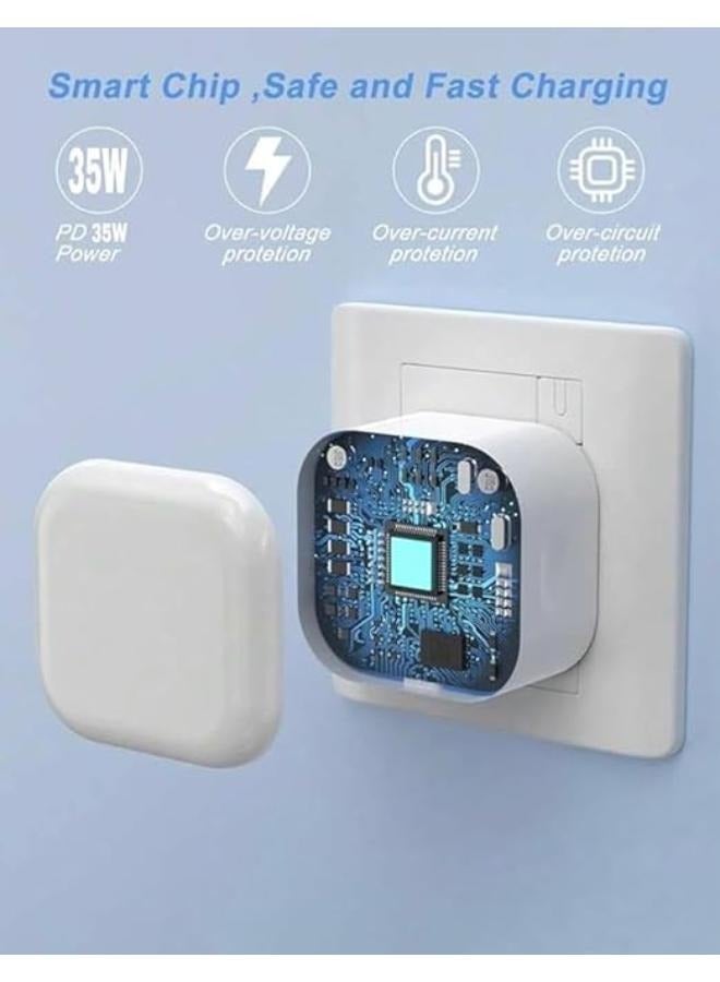 Plynox 35W Fast USB C Power Adapter Plus Type C Cable for Iphone 16 Pro Max Fast charger Type C Wall Plug for Iphone 15 pro Max/16 Pro/16/16 Plus/15 pro/15 etc - Image 2