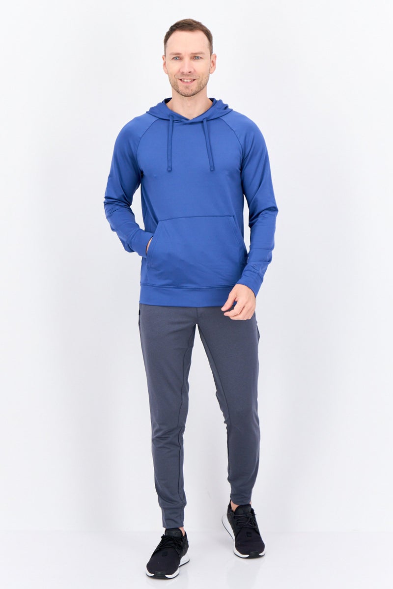 Gaiam Men Slim Fit Long Sleeves Training Hoodies, Navy - Image 4