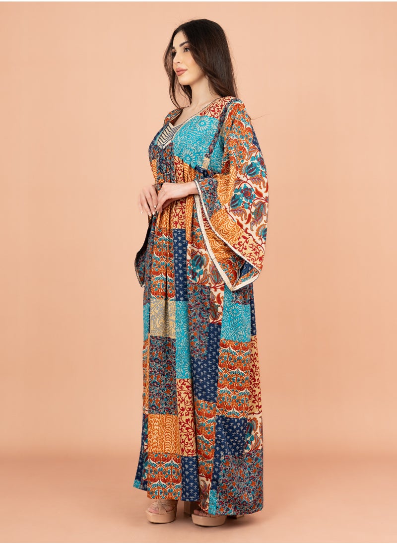 IKKXA - Abstract Geometric Maxi IK014 Blue - Image 1